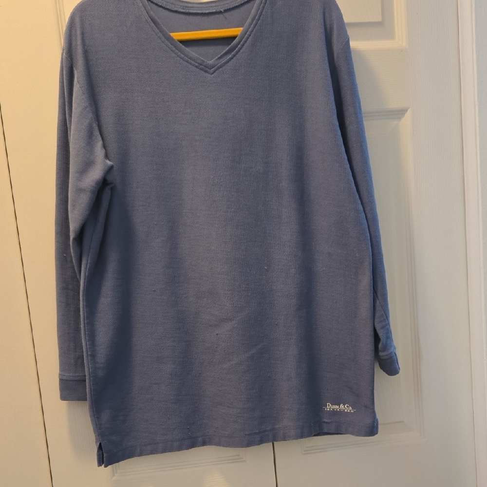 Denim&Co Long Sleeve Tunic in Soft Blue - Picture 5 of 5